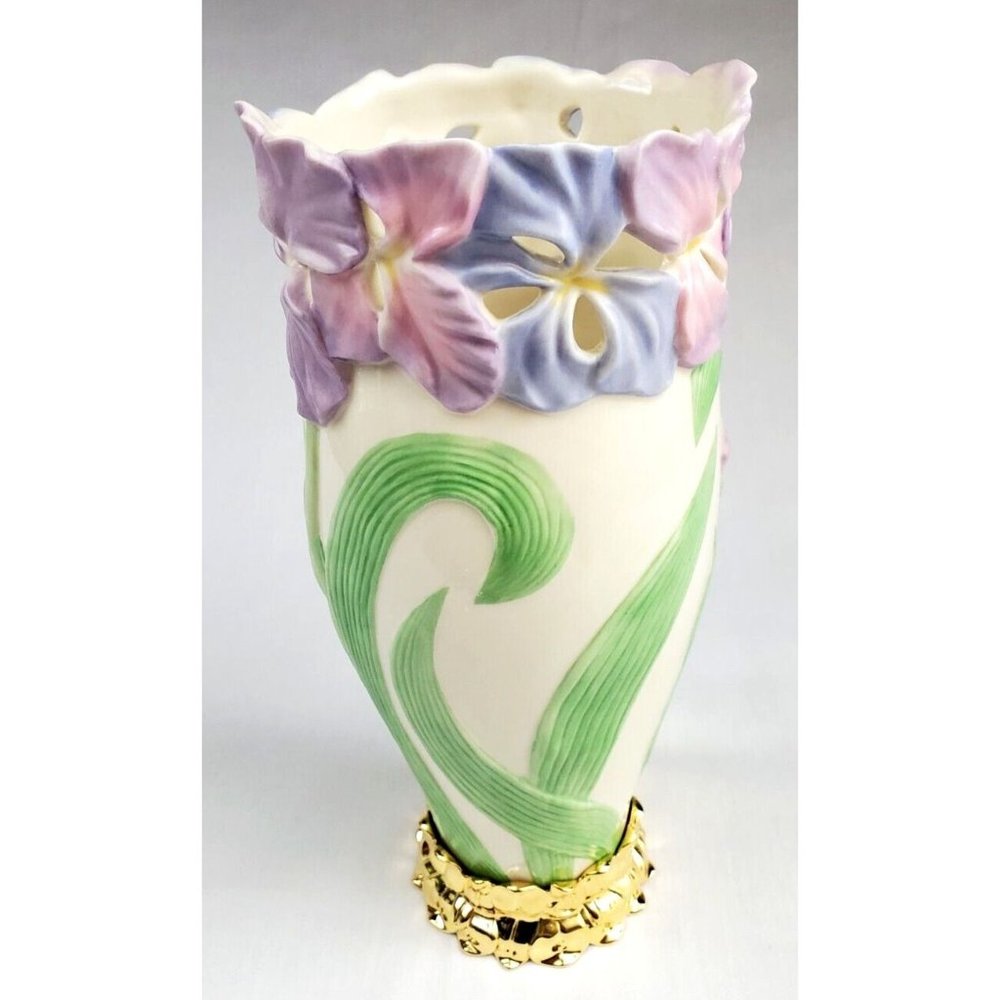 Lenox Enchanting Iris Vase 2002 Limited Edition